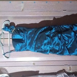 Night Moves Metallic blue formal gown